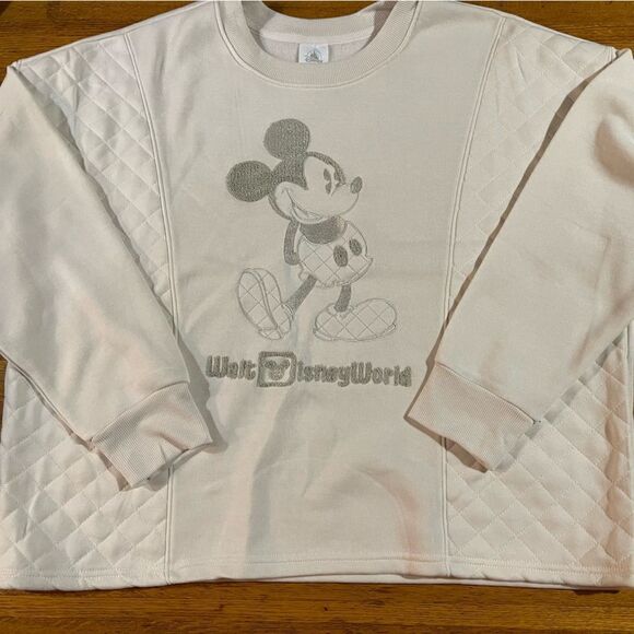 Disney Mickey Mouse Cream Sweatshirt XL NWT - Picture 2 of 14